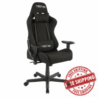 Techni Mobili RTA-TSF44-BK Techni Sport TS-F44 Fabric Ergonomic High Back Racer Style PC Gaming Chair, Black